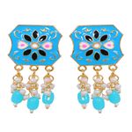 Buy Crunchy Fashion Crunchy Fashion Indian Gold-Plated Sky Blue Meenakari Rajasthani Design Choker Jewellery Set RAS - RAS0485 - Purplle
