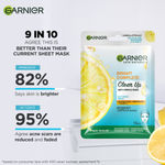 Buy Garnier Bright Complete Anti Pimple Sheet Mask - Infused With Salicylic Acid, Niacinamide and Vitamin C Serum | Face Sheet Mask For Clear, Hydrated And Glowing Skin 23g - Purplle