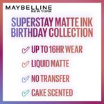 Buy Maybelline New York Super Stay Matte Ink Liquid Lipstick, 425 Best Hostess | Birthday Collection | 16 HR, Long Lasting Lipstick - Purplle