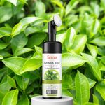 Buy Fantraa Green Tea Foaming Face Wash with Built-In Face Brush, (150 ml) - Purplle