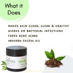 Buy Mystiq Living Specials - Acne Face Pack - Green Tea Clarity | Neem, Tulsi, Manjishtha & Green Tea | Acne Marks, Pimples, Zits, DeTan and Glowing Skin | Oily & Acne Prone Skin - 100 GM - Purplle