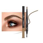 Buy Half N Half Eye Brow Artist Long Lasting Automatic Eyebrow Pencil & Brush, Brown (0.4 gm) - Purplle