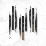 Buy Half N Half Eye Brow Artist Long Lasting Automatic Eyebrow Pencil & Brush, Brown (0.4 gm) - Purplle