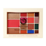 Buy Mattlook 15 in 1 Baked Highlighter & Eyeshadow Matte Palette, Face Makeup, Matte Multicolor-1 (33.6 gm) - Purplle