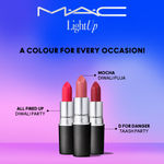 Buy MAC Cosmetics Light Up with Bhumi Pednekar LIPSTICK TRIO - 3g + 3g + 3g - Purplle
