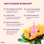 Buy GynoCup Reusable Menstrual Cup for Women| | Medium Size with Pouch | 100% Medical Grade Silicone | Wearable Upto 12 hours | No leakage | Ultra Soft, Odour & Rash free | FDA Approved - Purplle