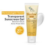 Buy Fixderma Shadow Sunscreen A-Gel SPF 30, Moisturizer For Acne Prone Skin,Sun Screen Protector SPF 30, Sunscreen For Body & Face, Broad Spectrum Sunscreen For Uva & Uvb Protection, Sunscreen For Women & Men,Transparent Gel - 75 ml - Purplle