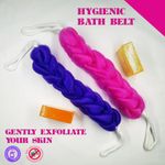 Buy Majestique Body Cleansing Loofah Set - Ball Round Loofah and Bath Belt, Soft Exfoliating Shower Home 3Pcs - Color May Vary - Purplle
