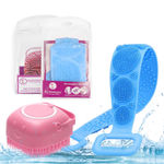 Buy Majestique Silicone Bath Belt with Dispenser Bath Brush, Easy to a Clean, Bathing Loofah - Color May Vary - Purplle