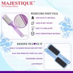 Buy Majestique Pedicure Double-Sided Foot Scrubber, Feet Scraper Foot File Tools for Wet and Dry Feet - Color May Vary 2 Pcs - Purplle