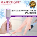 Buy Majestique Pedicure Double-Sided Foot Scrubber, Feet Scraper Foot File Tools for Wet and Dry Feet - Color May Vary 2 Pcs - Purplle