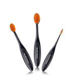 Buy Majestique 3Pcs Makeup Brush Set | Contour, Foundation Brush and Eye Brow Brush | Soft, Synthetic Bristles - Purplle