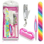 Buy Majestique 4Pcs Nail Care Set - Nail Filer, Nail Cutter and Brush for Manicure & Pedicure - Multicolor - Purplle