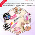 Buy Majestique 4Pcs Nail Care Set - Nail Filer, Nail Cutter and Brush for Manicure & Pedicure - Multicolor - Purplle