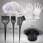 Buy Majestique 6-Piece Hair Dye Brush Coloring Kit with Brush, Tinting Bowl, Coloring Cape, and Gloves for Hair Dyeing and Bleaching - Purplle