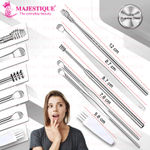 Buy Majestique Ear Wax Cleaning Kit with a Small Cleaning Brush and Storage Box - 6Pcs - Purplle