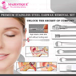 Buy Majestique Ear Wax Cleaning Kit with a Small Cleaning Brush and Storage Box - 6Pcs - Purplle