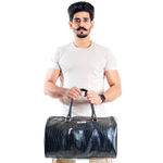 Buy Man Arden "The Bold & Brazen" PVC Leather Travel Single Tone Duffle Bag for Weekend Trip, Cabin Luggage, Gym & Sports (Black) - Purplle