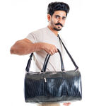 Buy Man Arden "The Bold & Brazen" PVC Leather Travel Single Tone Duffle Bag for Weekend Trip, Cabin Luggage, Gym & Sports (Black) - Purplle
