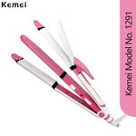 Buy Kemei KM-1291. 3 in 1 Hair Straightener, Hair Crimper & Hair Curler - Purplle