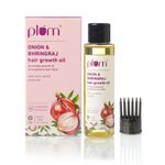 Buy Plum Onion and Bhringraj Hair Growth Oil with Curry Leaf and Amla Oils | For All Hair Types| Sulphate-Free | Paraben-Free | 100% Vegan | Promotes Growth, Strengthens Hair Fibre 100 ml - Purplle