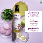 Buy Plum Onion and Bhringraj Hair Growth Oil with Curry Leaf and Amla Oils | For All Hair Types| Sulphate-Free | Paraben-Free | 100% Vegan | Promotes Growth, Strengthens Hair Fibre 100 ml - Purplle