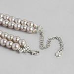 Buy Estele Women Silver-Toned Purple Pearls Handcrafted Silver-Plated Link Bracelet - Purplle