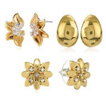 Buy Estele Gold-Toned White Contemporary Studs Earrings - Purplle