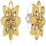 Buy Estele Gold-Toned White Contemporary Studs Earrings - Purplle