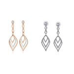 Buy Estele Gold-Toned White Contemporary Drop Earrings - Purplle