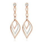 Buy Estele Gold-Toned White Contemporary Drop Earrings - Purplle