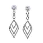 Buy Estele Gold-Toned White Contemporary Drop Earrings - Purplle