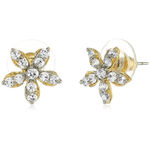 Buy Estele Gold-Toned White Contemporary Studs Earrings - Purplle