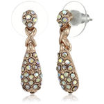 Buy Estele Rose Gold White Contemporary Drop Earrings - Purplle