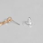 Buy Estele Rose Gold White Contemporary Drop Earrings - Purplle