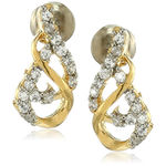 Buy Estele Gold-Toned White Contemporary Drop Earrings - Purplle