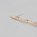 Buy Estele Rose Gold White Contemporary Drop Earrings - Purplle