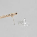 Buy Estele Rose Gold White Contemporary Drop Earrings - Purplle