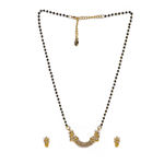 Buy Estele Women Gold Plated CZ Floret Wave Shaped Mangalsutra Necklace Set - Purplle