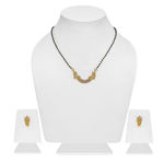 Buy Estele Women Gold Plated CZ Floret Wave Shaped Mangalsutra Necklace Set - Purplle
