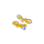 Buy Estele Gold Plated Floral Designer Jewellery Set with Austrian Crystals for Women - Purplle