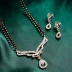 Buy Estele Gold Plated Adorn Drop Mangalsutra Necklace Set for Women - Purplle