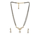 Buy Estele Gold Plated Adorn Drop Mangalsutra Necklace Set for Women - Purplle
