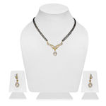 Buy Estele Gold Plated Adorn Drop Mangalsutra Necklace Set for Women - Purplle