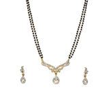 Buy Estele Gold Plated Adorn Drop Mangalsutra Necklace Set for Women - Purplle