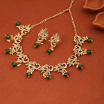 Buy Estele Gold Plated Antique Peacock Designer Choker Necklace Set with Pearl for Women - Purplle