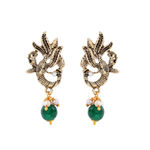 Buy Estele Gold Plated Antique Peacock Designer Choker Necklace Set with Pearl for Women - Purplle
