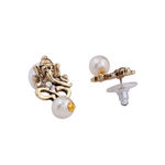 Buy Estele Gold Plated Antique Divine Ganesh Choker Necklace Set with Glowing Pearls for Women - Purplle