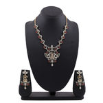 Buy Estele Gold Plated Antique Shimmering Laxmi Drop Jewellery Necklace Set for Women - Purplle