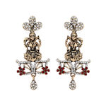 Buy Estele Gold Plated Antique Shimmering Laxmi Drop Jewellery Necklace Set for Women - Purplle